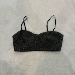 Garage Sparkly Bustier Bandeau Top